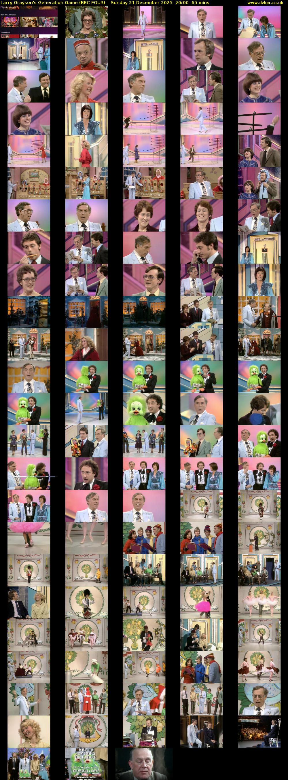 Larry Grayson's Generation Game (BBC FOUR) Sunday 21 December 2025 20:00 - 21:05