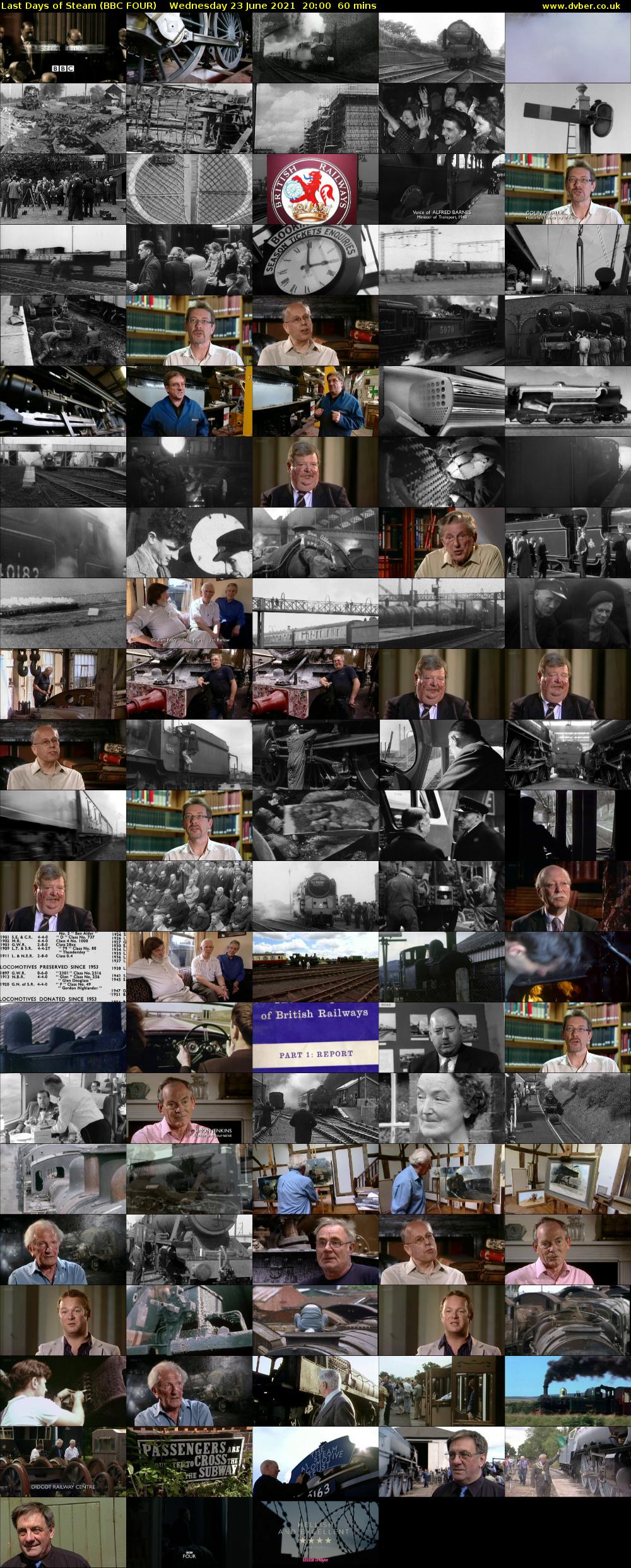 Last Days of Steam (BBC FOUR) Wednesday 23 June 2021 20:00 - 21:00