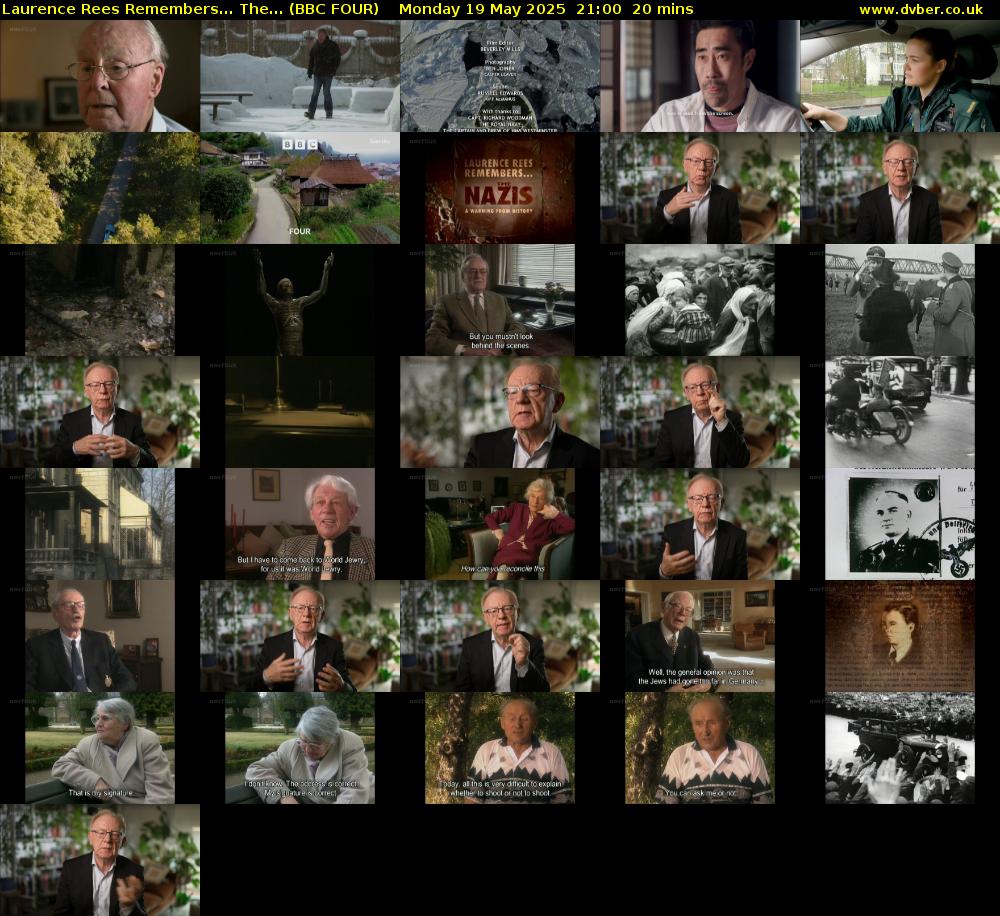 Laurence Rees Remembers... The... (BBC FOUR) Monday 19 May 2025 21:00 - 21:20