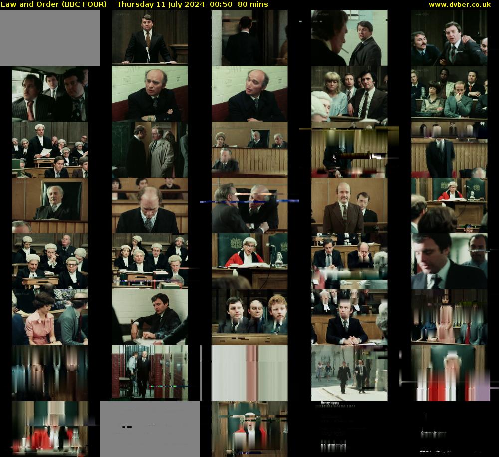 Law and Order (BBC FOUR) Thursday 11 July 2024 00:50 - 02:10