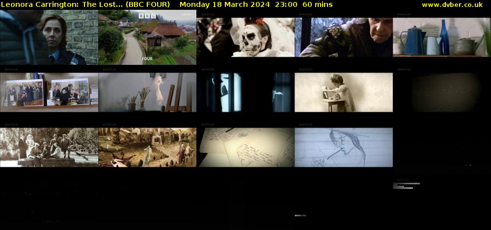 Leonora Carrington: The Lost... (BBC FOUR) Monday 18 March 2024 23:00 - 00:00