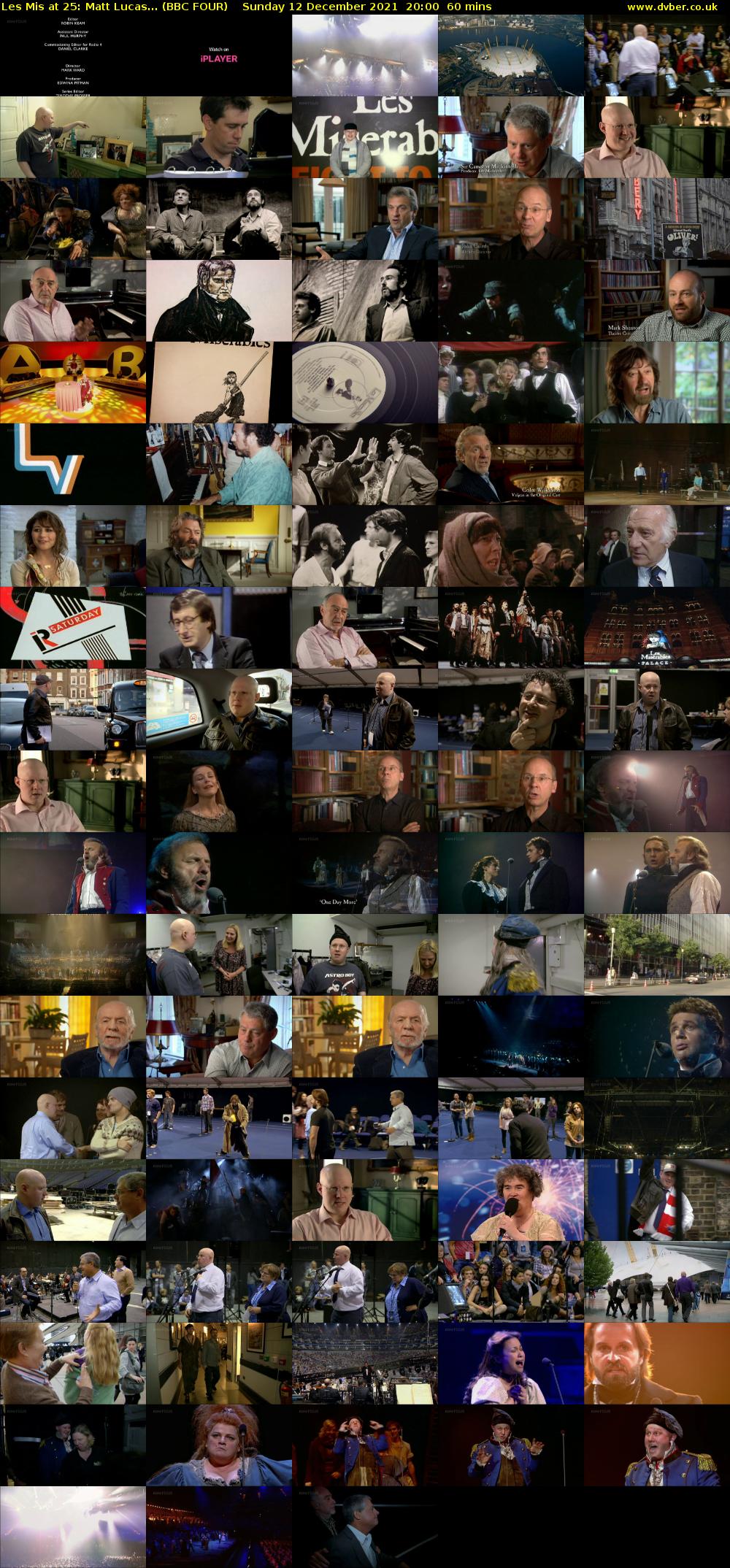 Les Mis at 25: Matt Lucas... (BBC FOUR) Sunday 12 December 2021 20:00 - 21:00