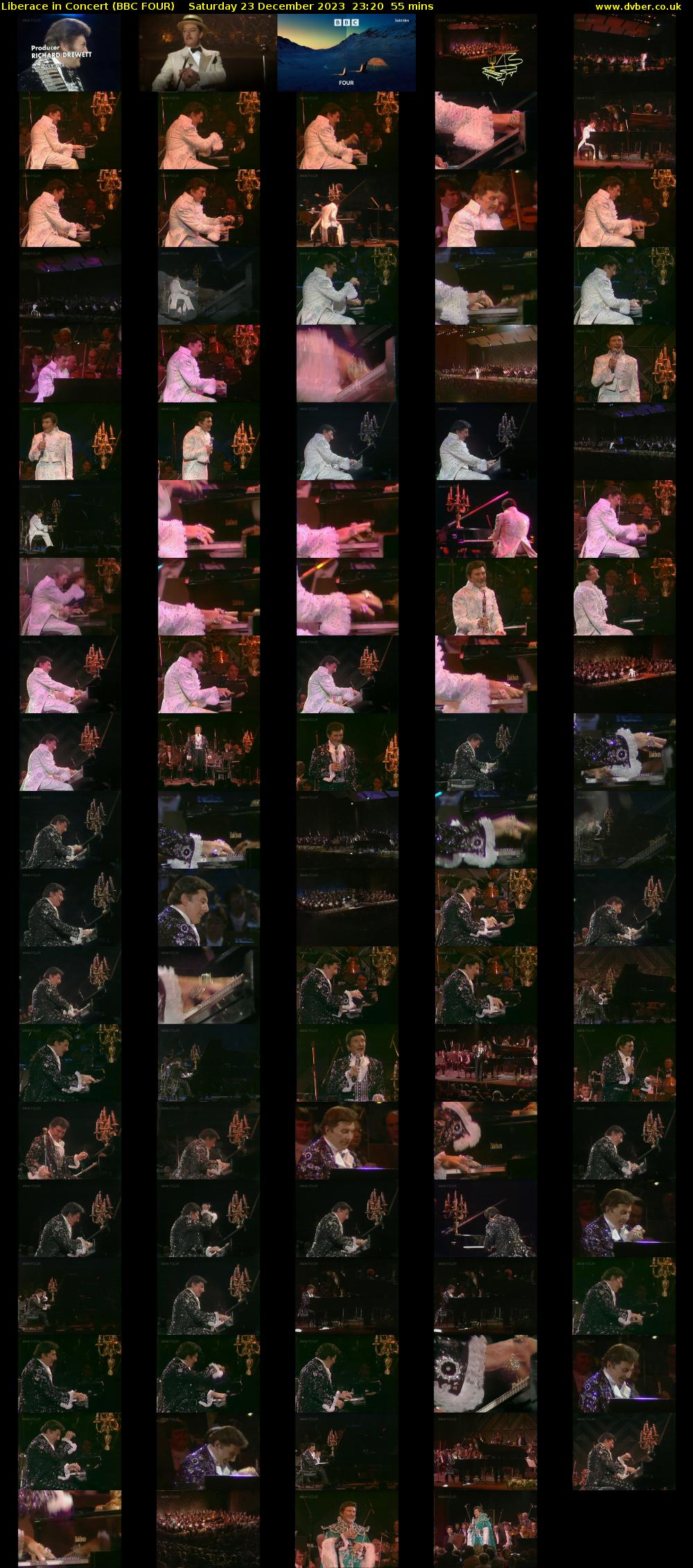 Liberace in Concert (BBC FOUR) Saturday 23 December 2023 23:20 - 00:15