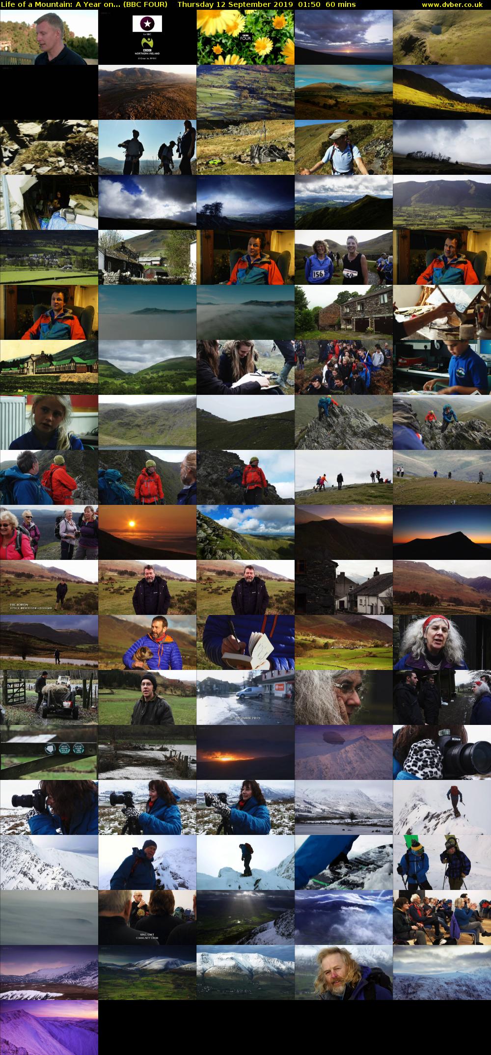 Life of a Mountain: A Year on... (BBC FOUR) Thursday 12 September 2019 01:50 - 02:50