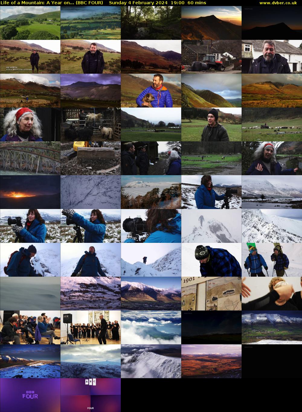 Life of a Mountain: A Year on... (BBC FOUR) Sunday 4 February 2024 19:00 - 20:00
