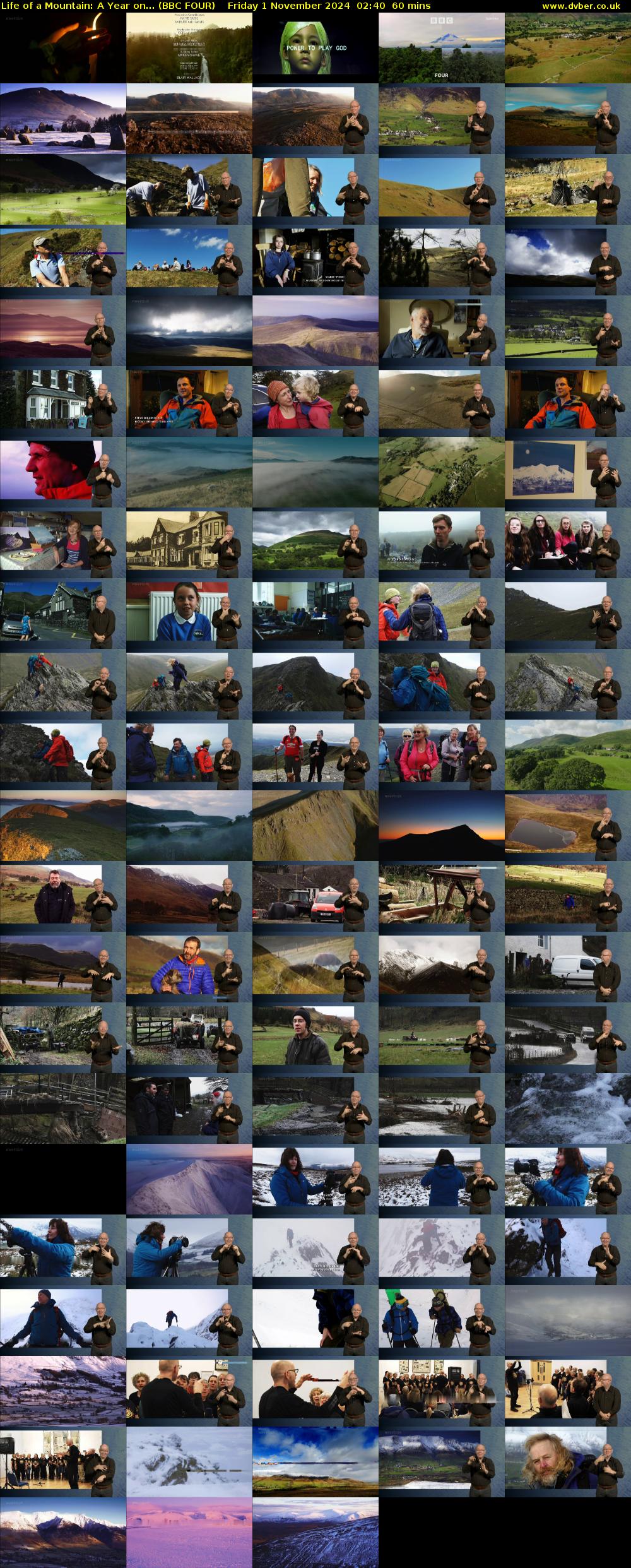 Life of a Mountain: A Year on... (BBC FOUR) Friday 1 November 2024 02:40 - 03:40