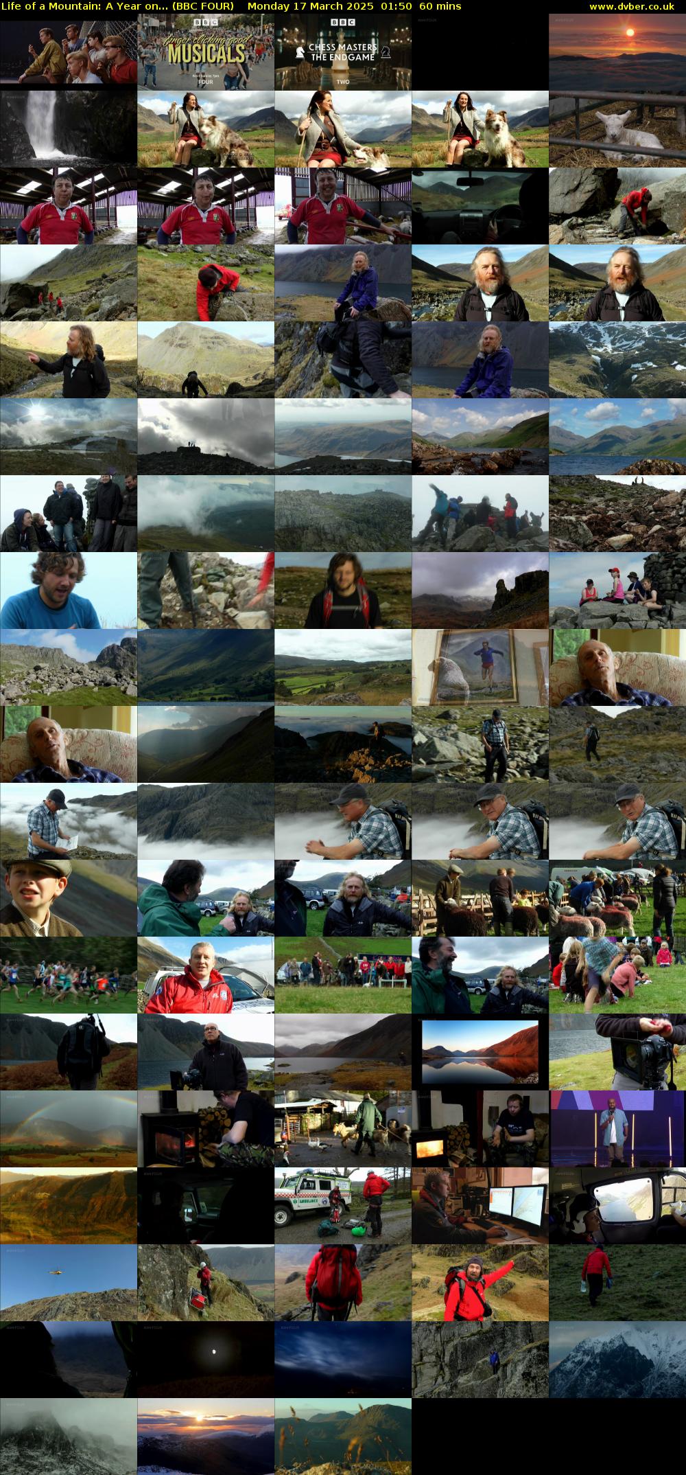 Life of a Mountain: A Year on... (BBC FOUR) Monday 17 March 2025 01:50 - 02:50