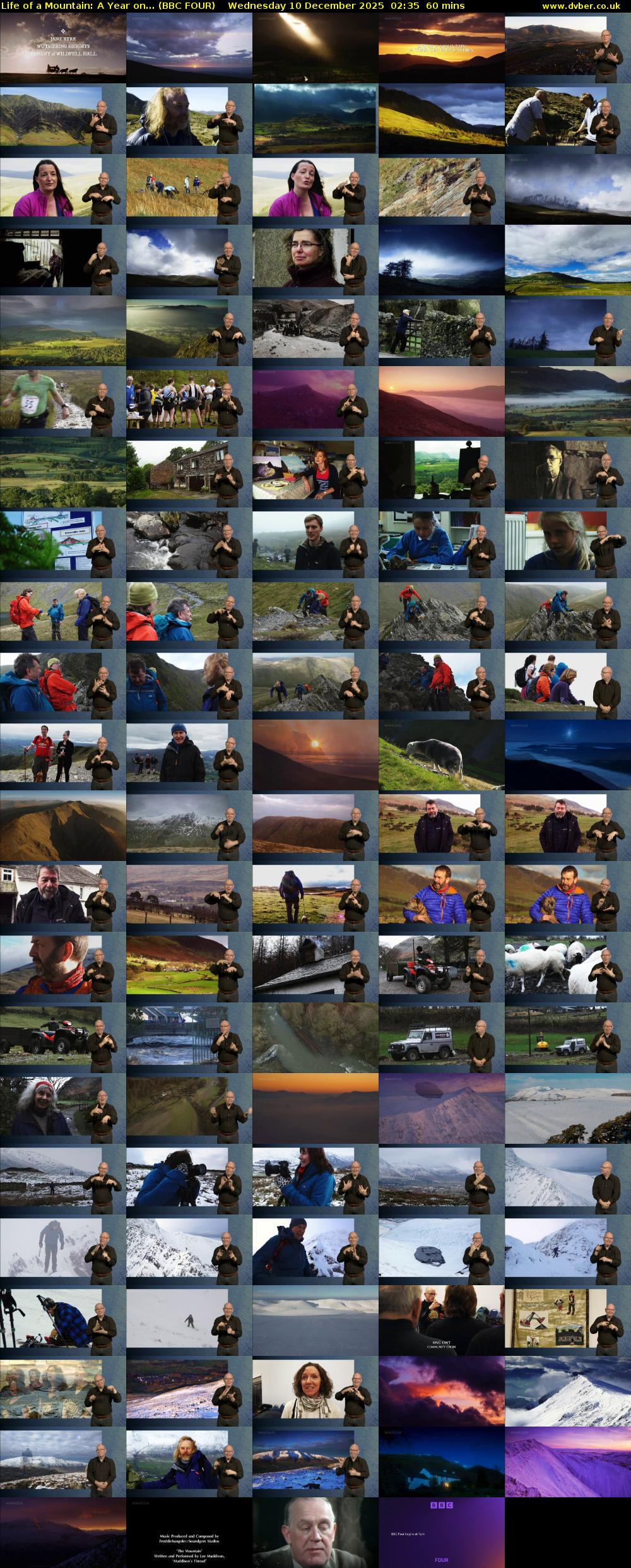 Life of a Mountain: A Year on... (BBC FOUR) Wednesday 10 December 2025 02:35 - 03:35