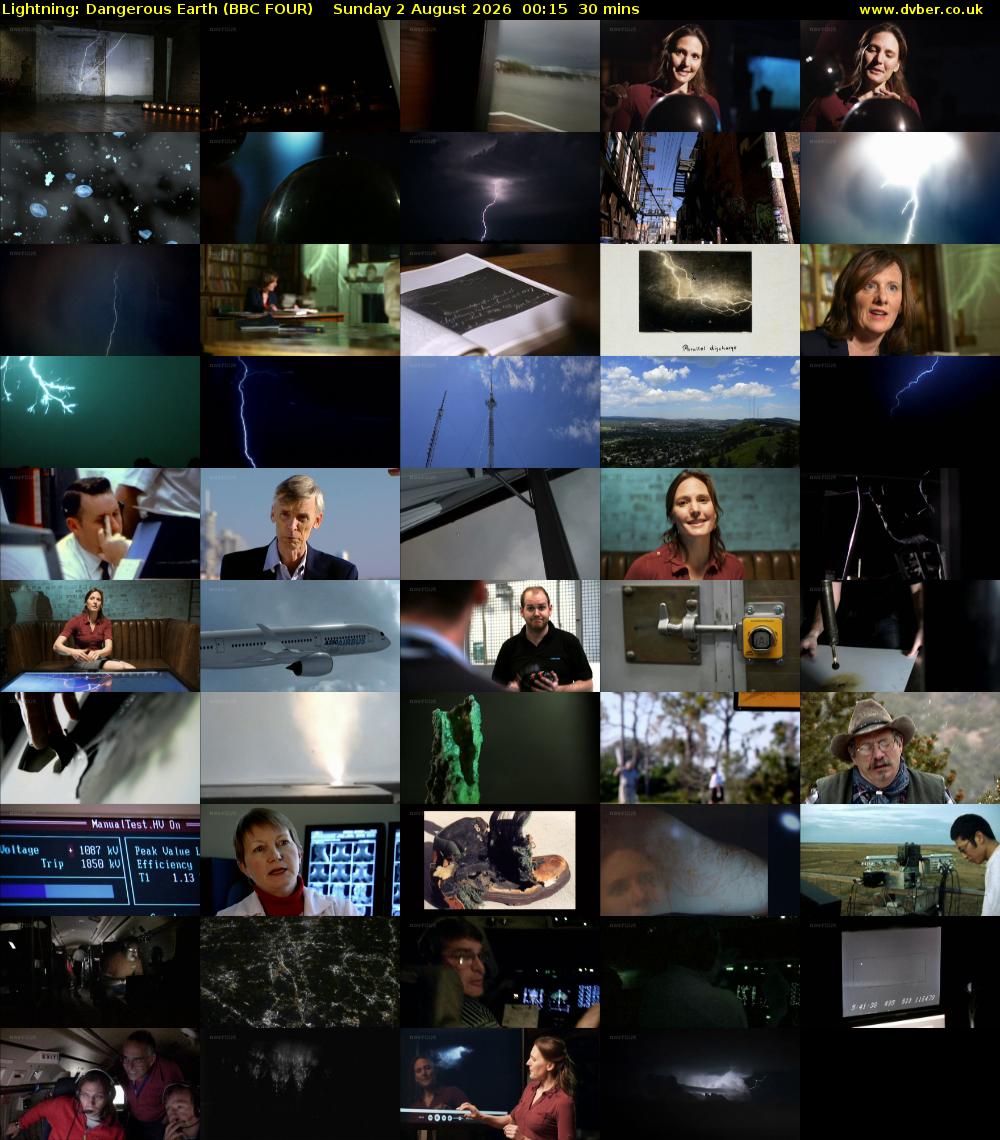 Lightning: Dangerous Earth (BBC FOUR) Sunday 2 August 2026 00:15 - 00:45