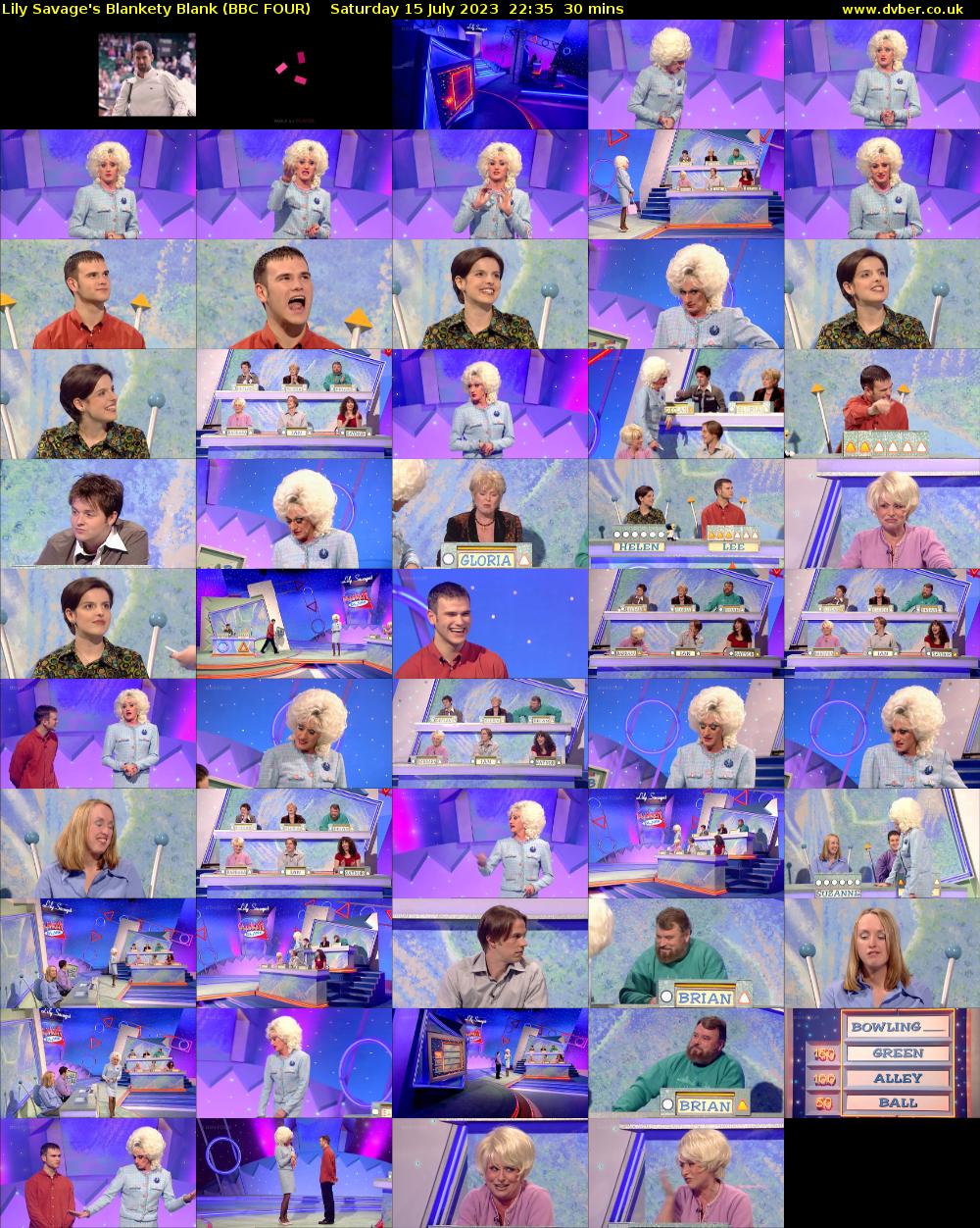 Lily Savage's Blankety Blank (BBC FOUR) Saturday 15 July 2023 22:35 - 23:05