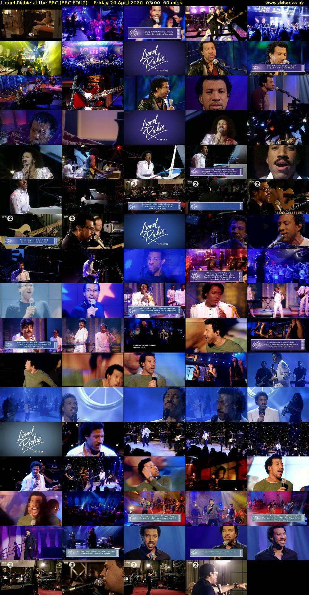 Lionel Richie at the BBC (BBC FOUR) Friday 24 April 2020 03:00 - 04:00