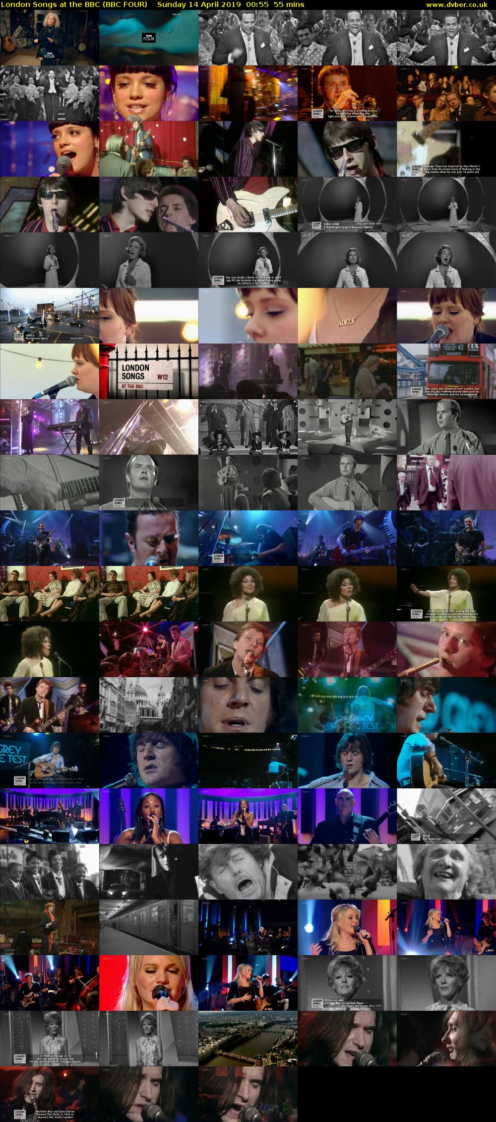 London Songs at the BBC (BBC FOUR) Sunday 14 April 2019 00:55 - 01:50