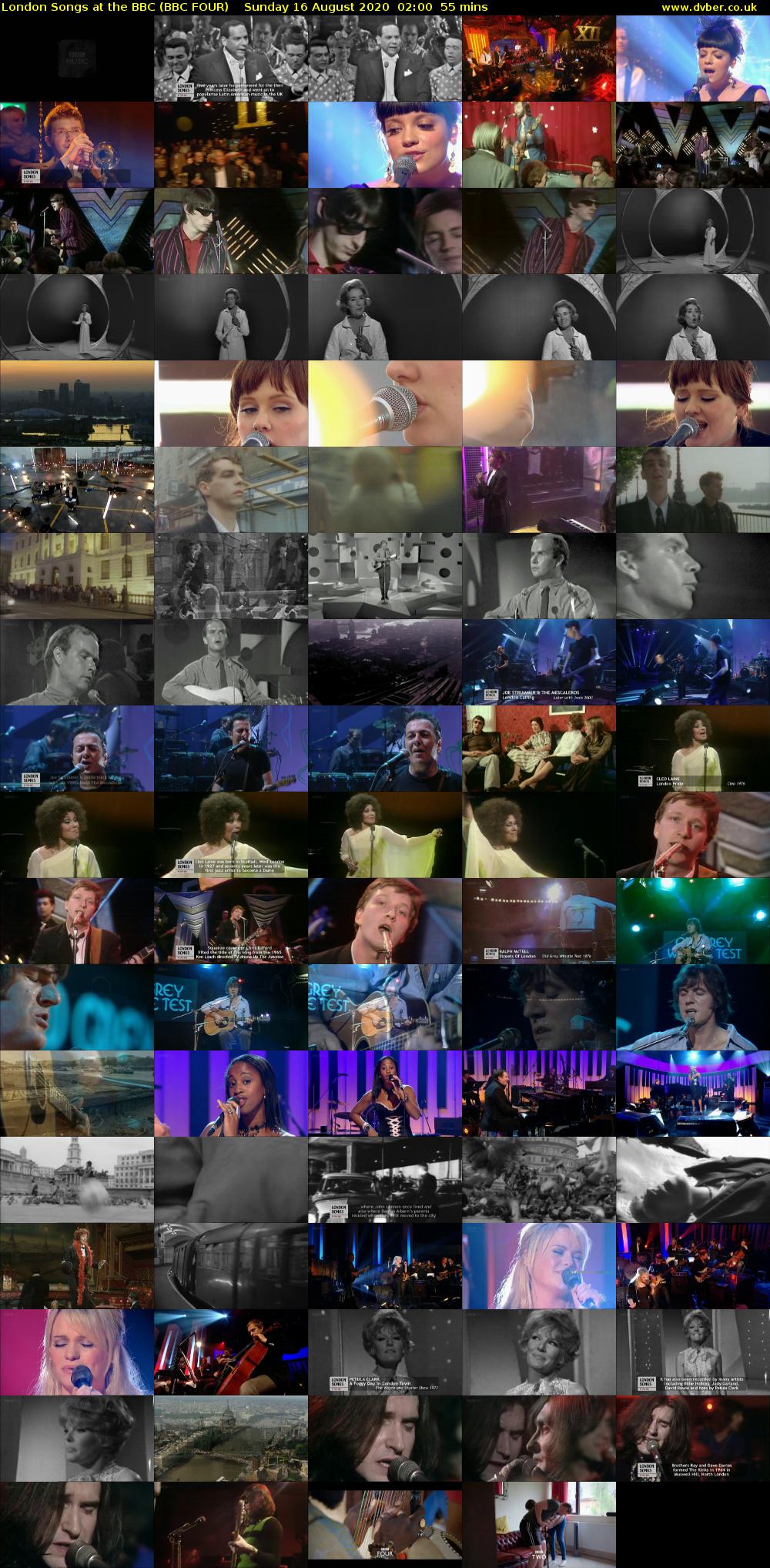 London Songs at the BBC (BBC FOUR) Sunday 16 August 2020 02:00 - 02:55
