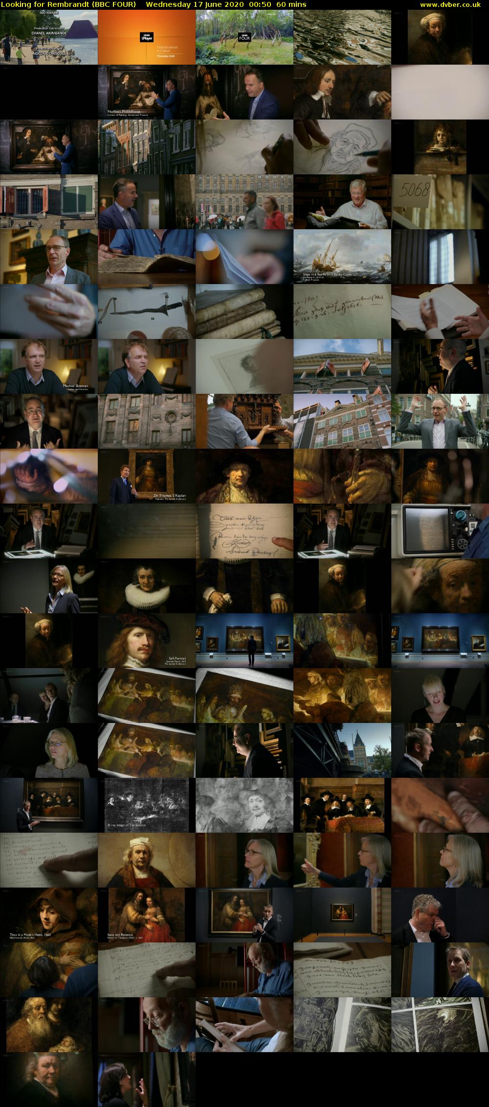 Looking for Rembrandt (BBC FOUR) Wednesday 17 June 2020 00:50 - 01:50