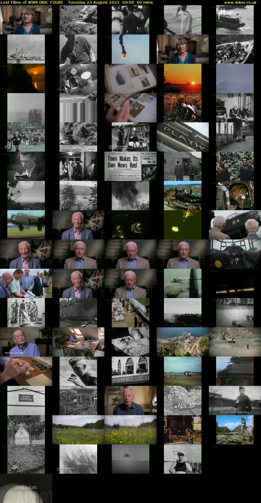 Lost Films of WWII (BBC FOUR) Tuesday 23 August 2022 00:00 - 01:00