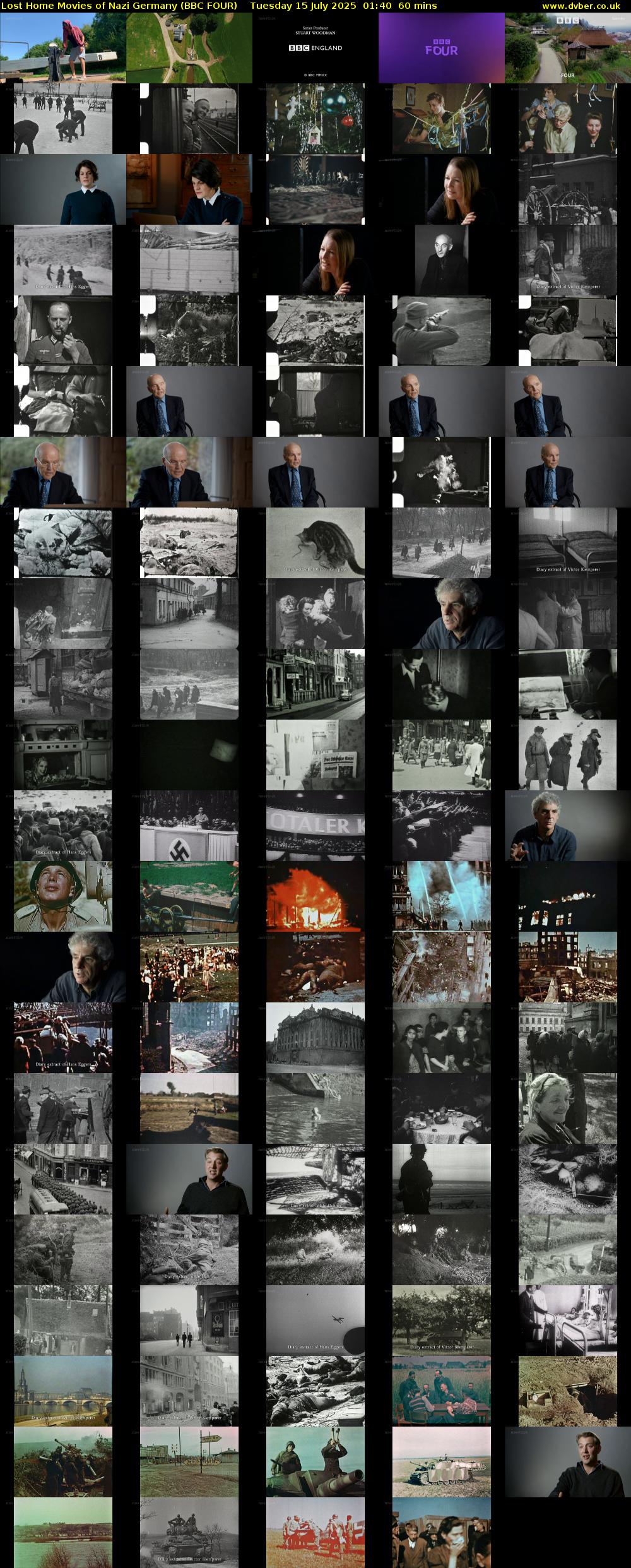 Lost Home Movies of Nazi Germany (BBC FOUR) Tuesday 15 July 2025 01:40 - 02:40