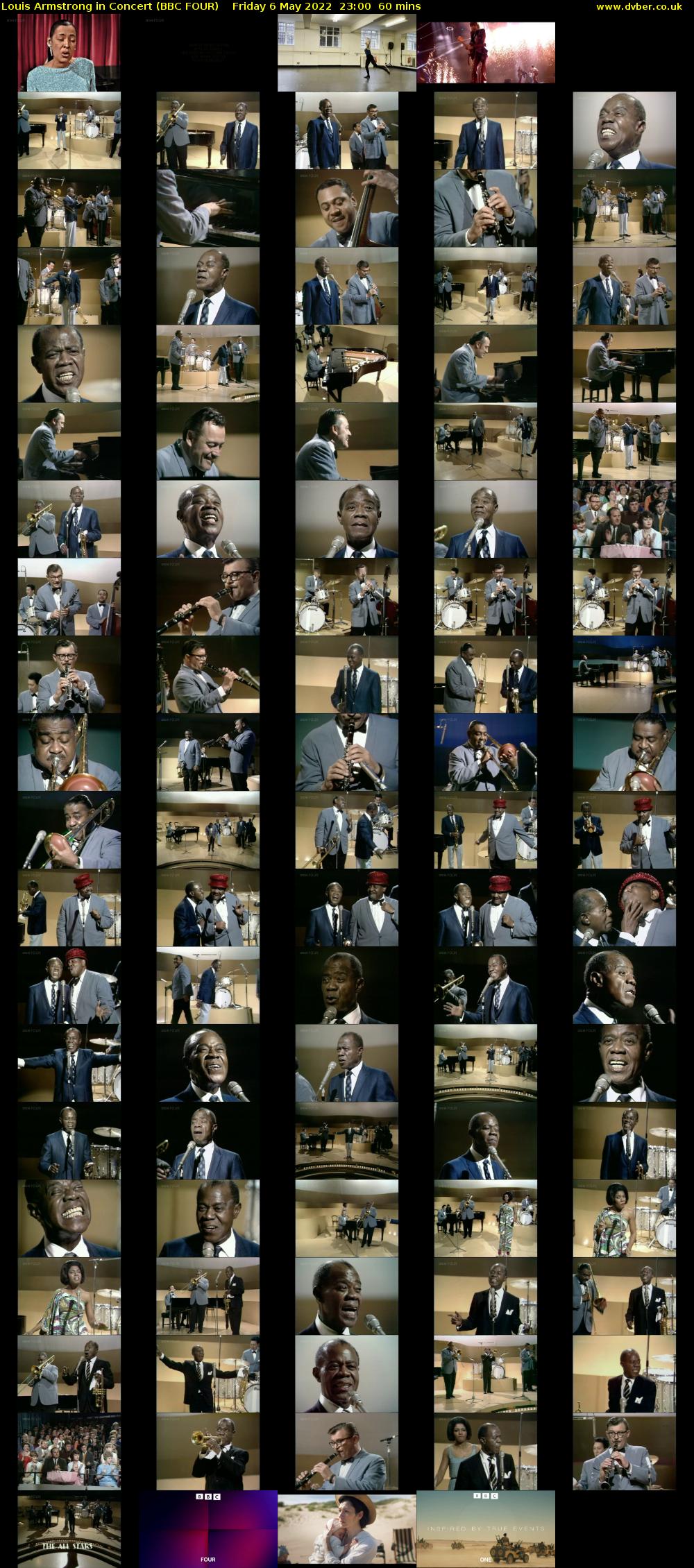 Louis Armstrong in Concert (BBC FOUR) Friday 6 May 2022 23:00 - 00:00