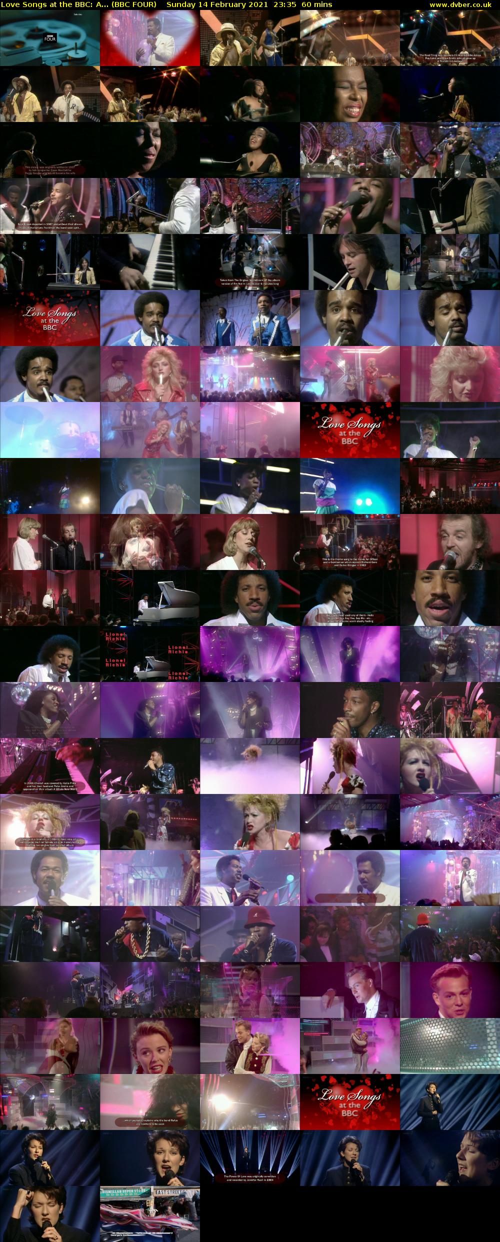 Love Songs at the BBC: A... (BBC FOUR) Sunday 14 February 2021 23:35 - 00:35