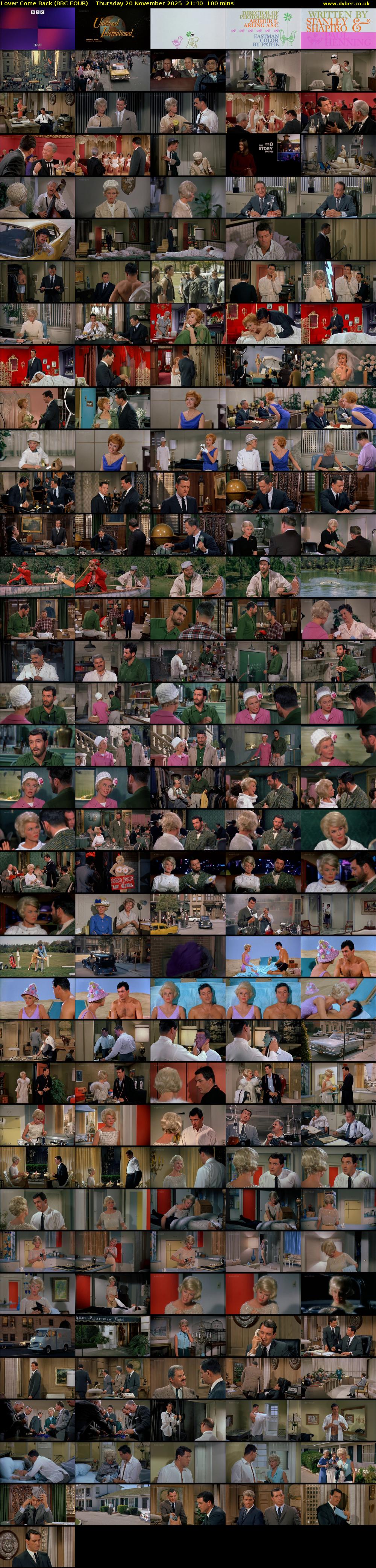 Lover Come Back (BBC FOUR) Thursday 20 November 2025 21:40 - 23:20