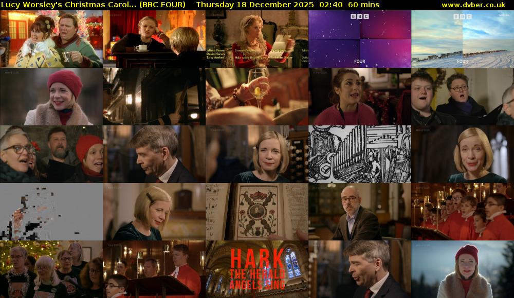 Lucy Worsley's Christmas Carol... (BBC FOUR) Thursday 18 December 2025 02:40 - 03:40