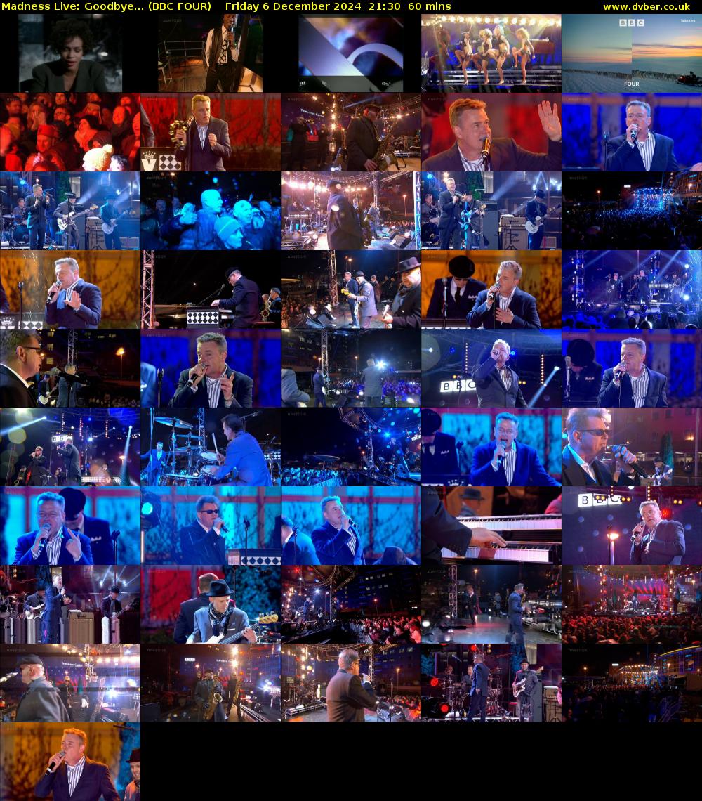 Madness Live: Goodbye... (BBC FOUR) Friday 6 December 2024 21:30 - 22:30