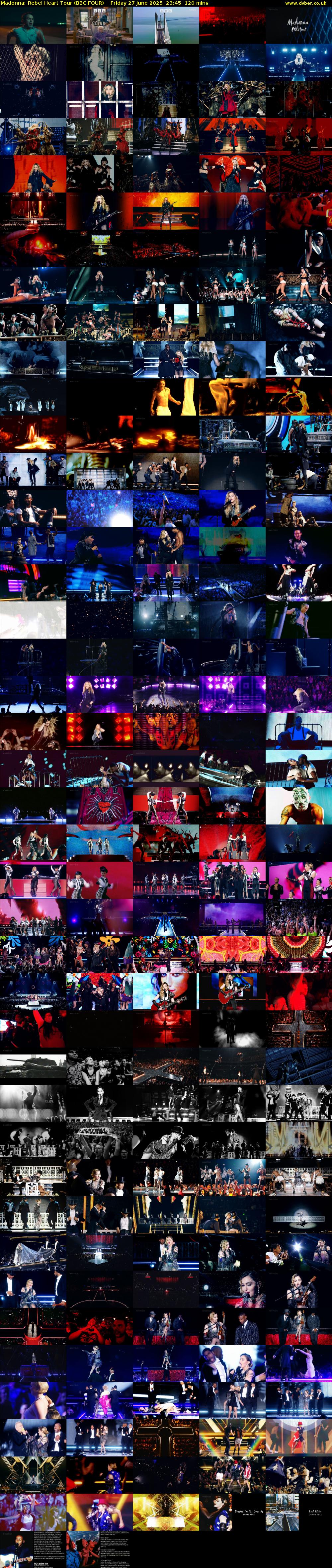 Madonna: Rebel Heart Tour (BBC FOUR) Friday 27 June 2025 23:45 - 01:45