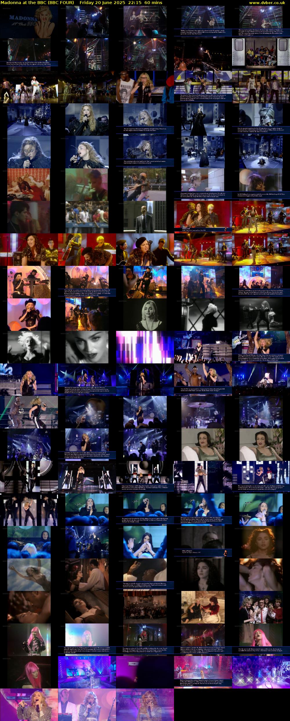 Madonna at the BBC (BBC FOUR) Friday 20 June 2025 22:15 - 23:15