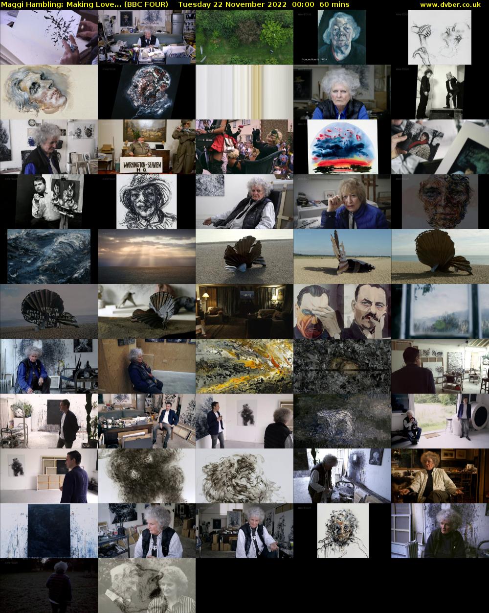 Maggi Hambling: Making Love... (BBC FOUR) Tuesday 22 November 2022 00:00 - 01:00