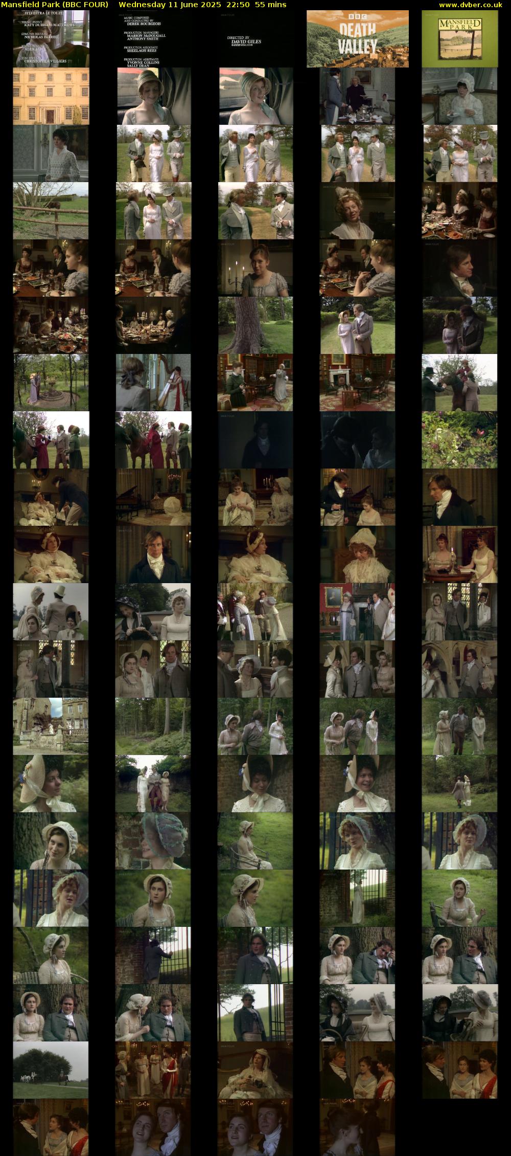 Mansfield Park (BBC FOUR) Wednesday 11 June 2025 22:50 - 23:45