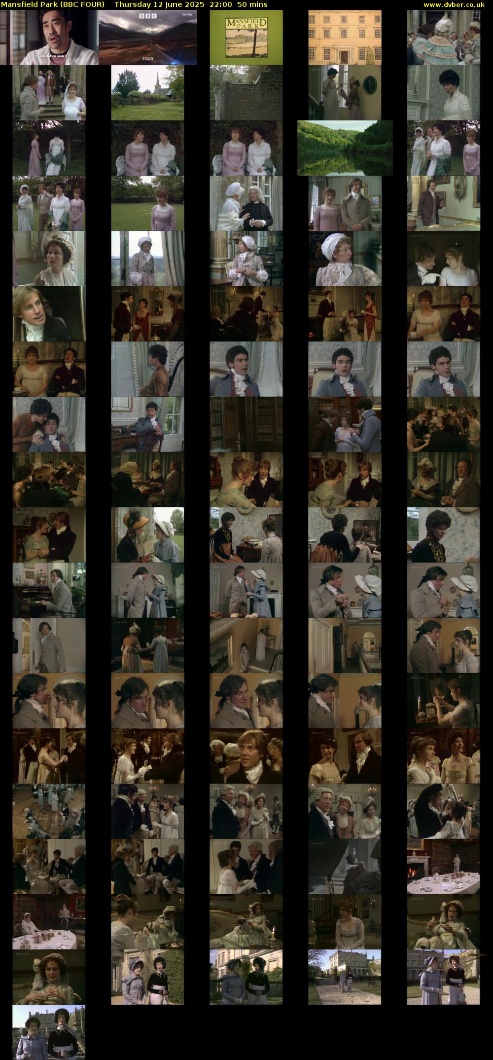 Mansfield Park (BBC FOUR) Thursday 12 June 2025 22:00 - 22:50