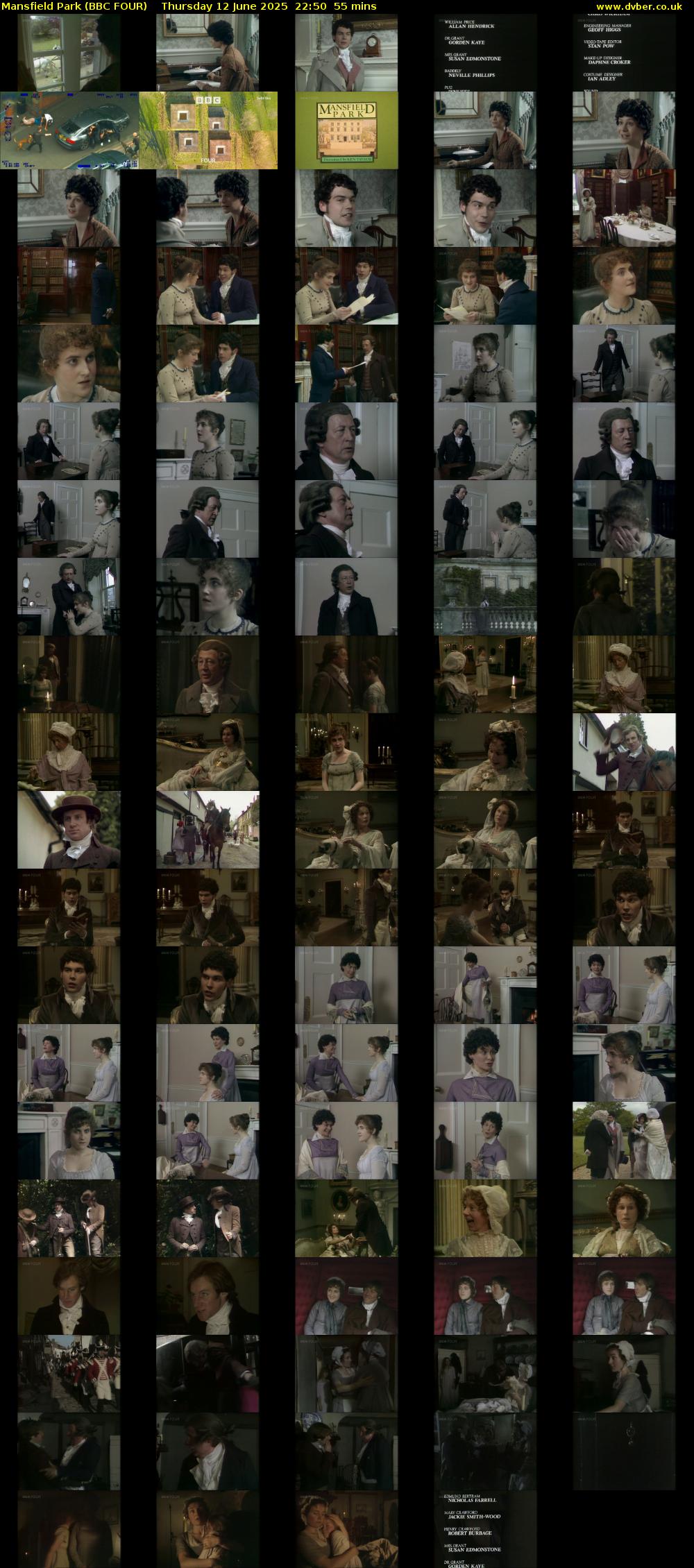 Mansfield Park (BBC FOUR) Thursday 12 June 2025 22:50 - 23:45