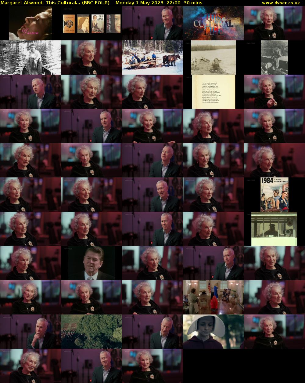 Margaret Atwood: This Cultural... (BBC FOUR) Monday 1 May 2023 22:00 - 22:30