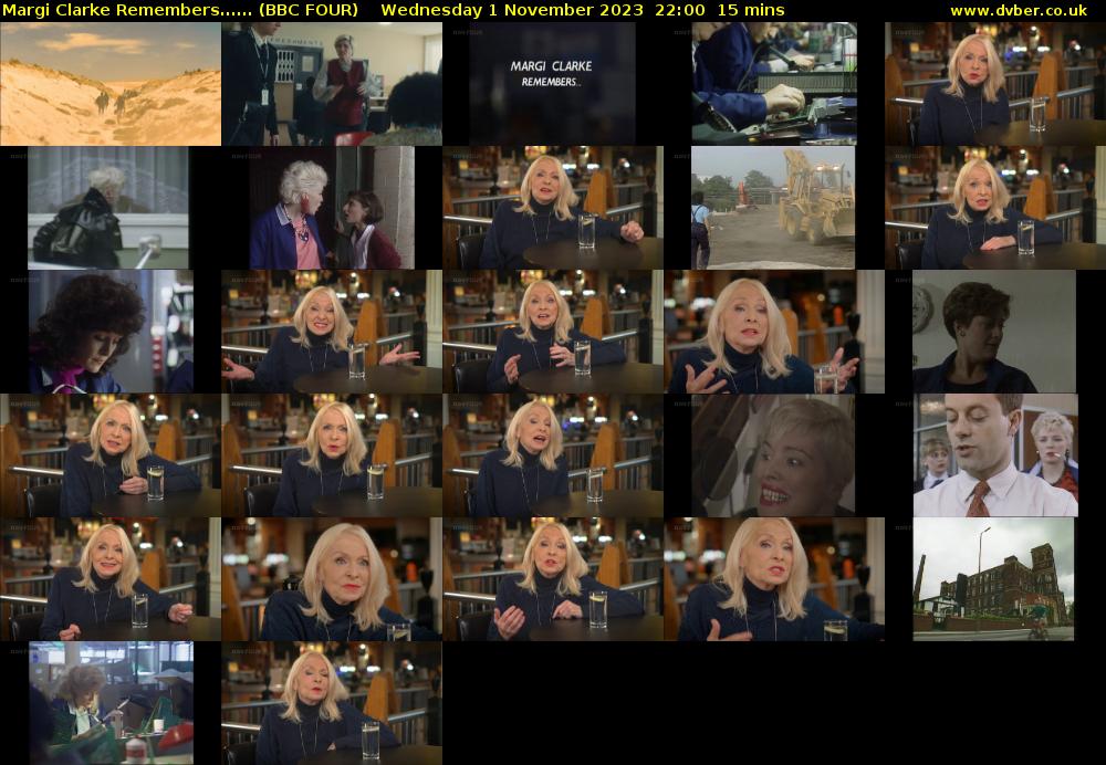 Margi Clarke Remembers...... (BBC FOUR) Wednesday 1 November 2023 22:00 - 22:15