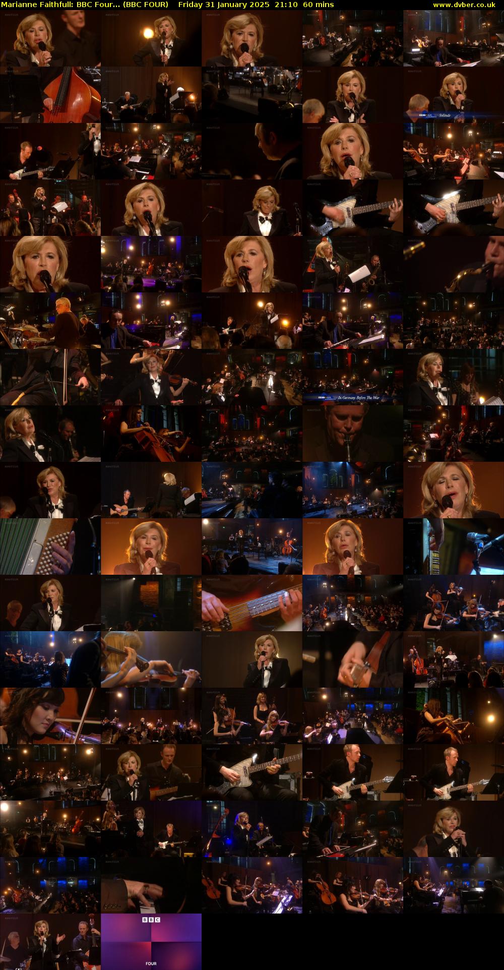 Marianne Faithfull: BBC Four... (BBC FOUR) Friday 31 January 2025 21:10 - 22:10