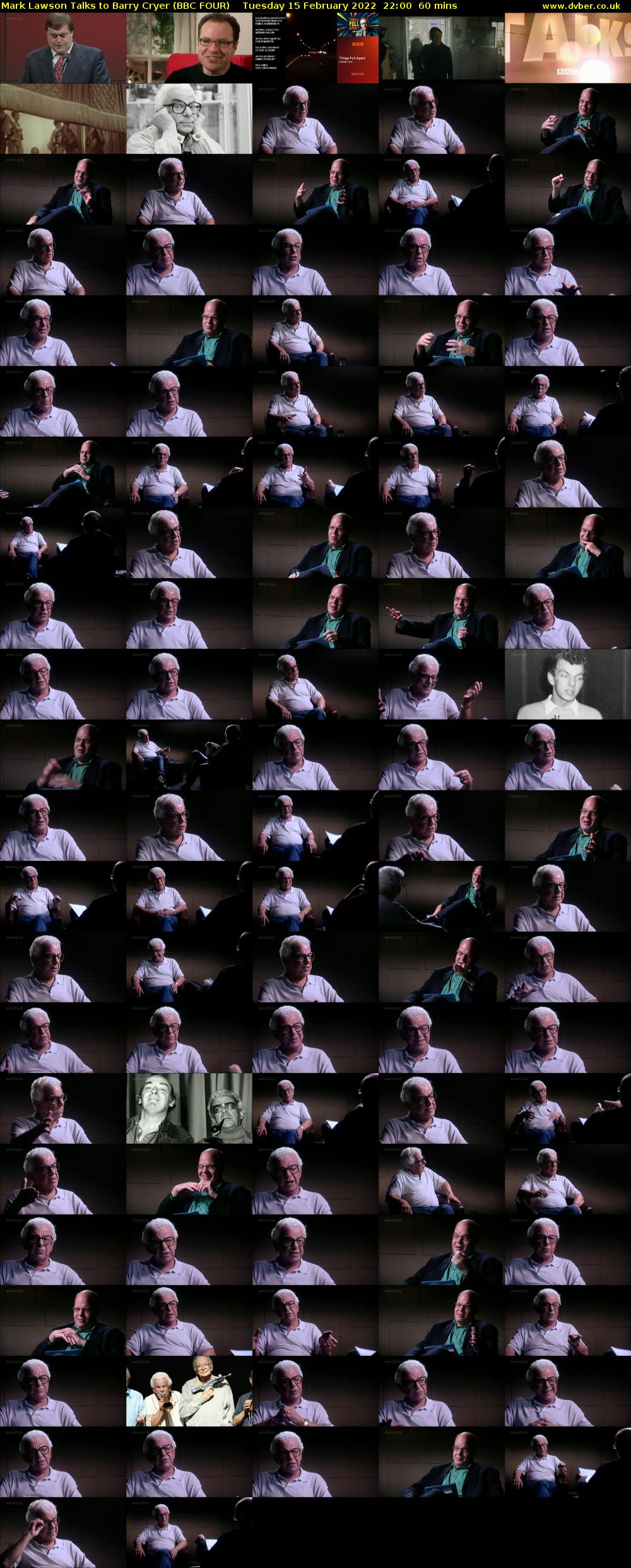 Mark Lawson Talks to Barry Cryer (BBC FOUR) Tuesday 15 February 2022 22:00 - 23:00