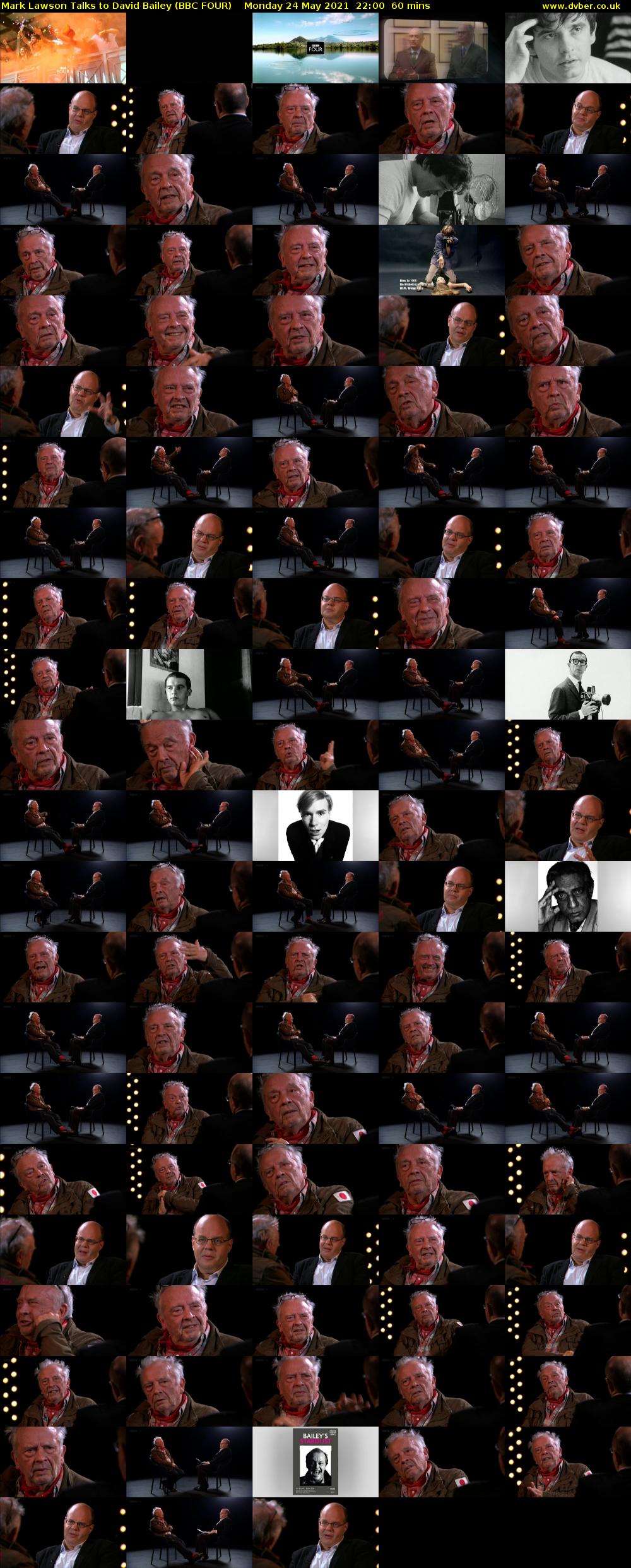 Mark Lawson Talks to David Bailey (BBC FOUR) Monday 24 May 2021 22:00 - 23:00