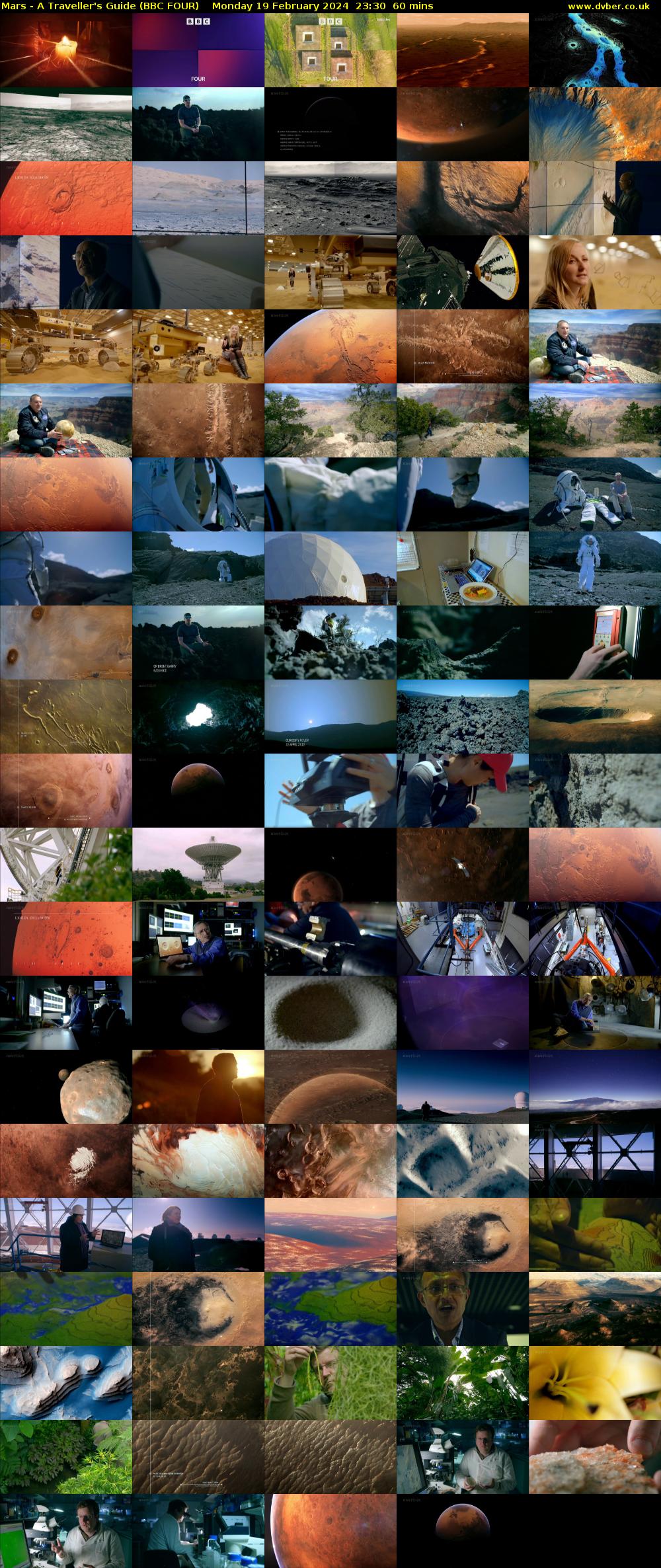 Mars - A Traveller's Guide (BBC FOUR) Monday 19 February 2024 23:30 - 00:30