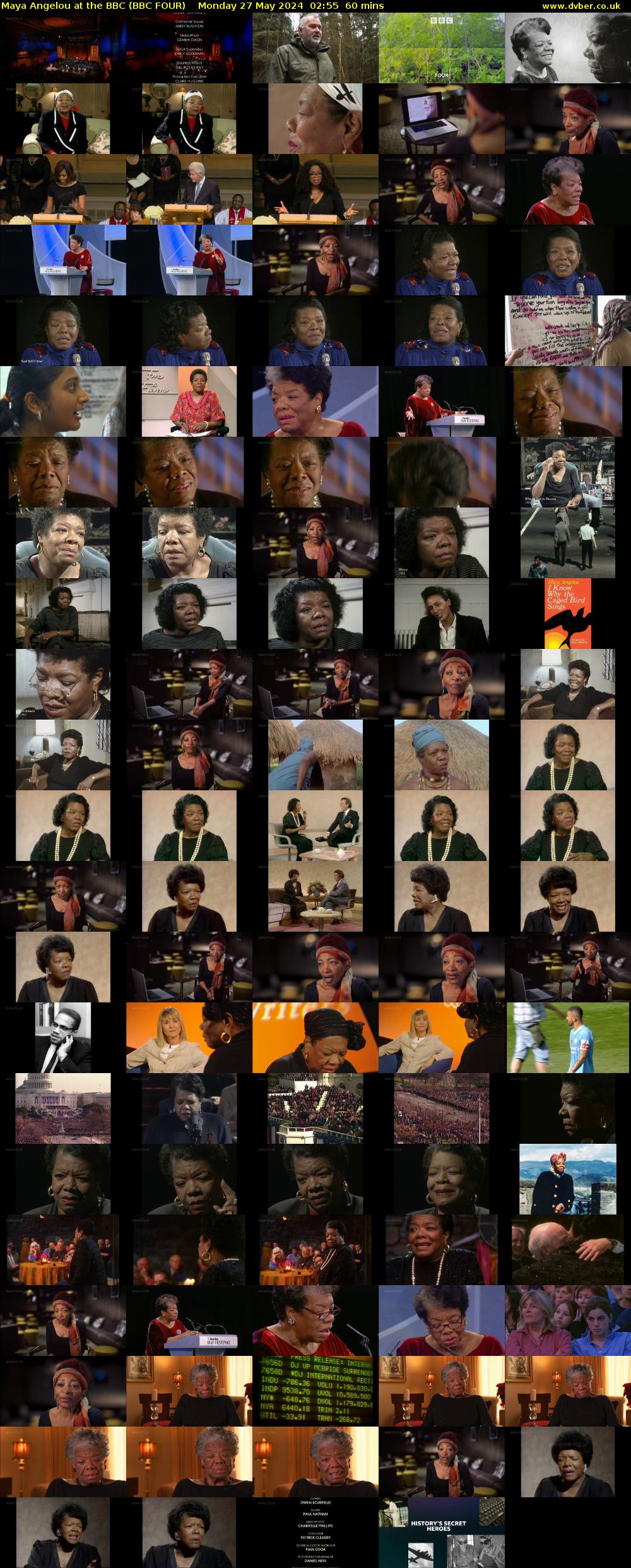 Maya Angelou at the BBC (BBC FOUR) Monday 27 May 2024 02:55 - 03:55