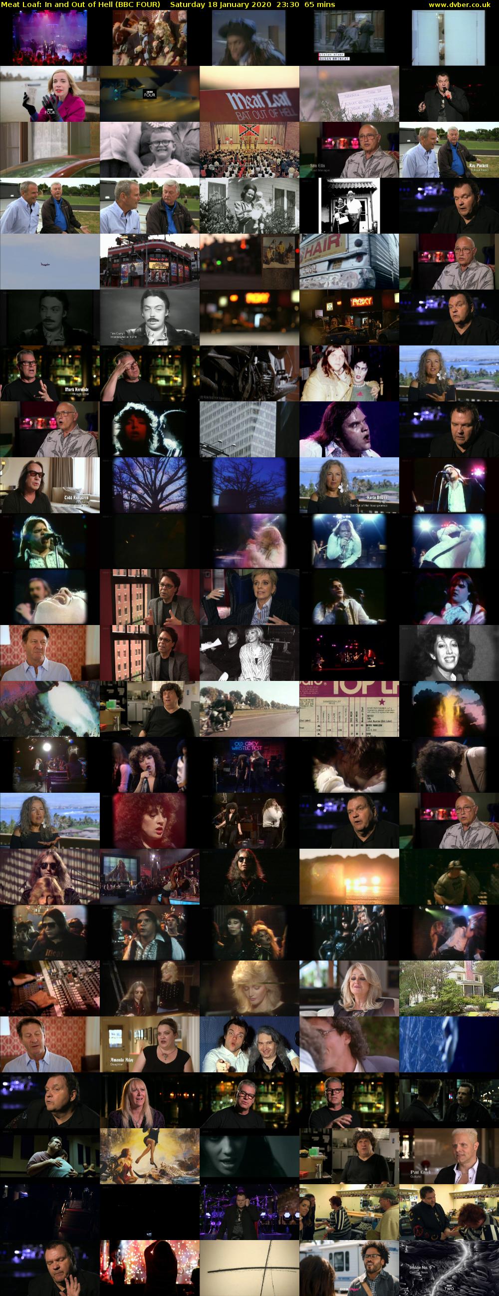 Meat Loaf: In and Out of Hell (BBC FOUR) Saturday 18 January 2020 23:30 - 00:35
