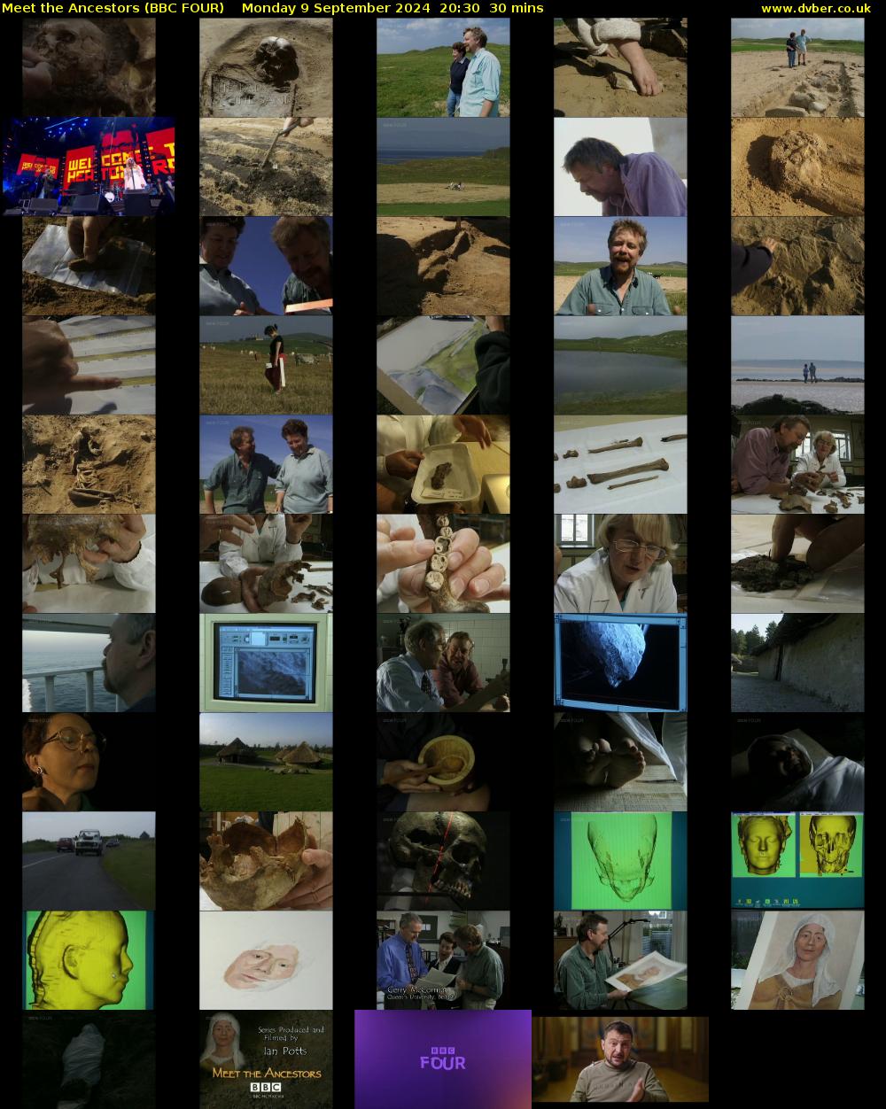 Meet the Ancestors (BBC FOUR) Monday 9 September 2024 20:30 - 21:00