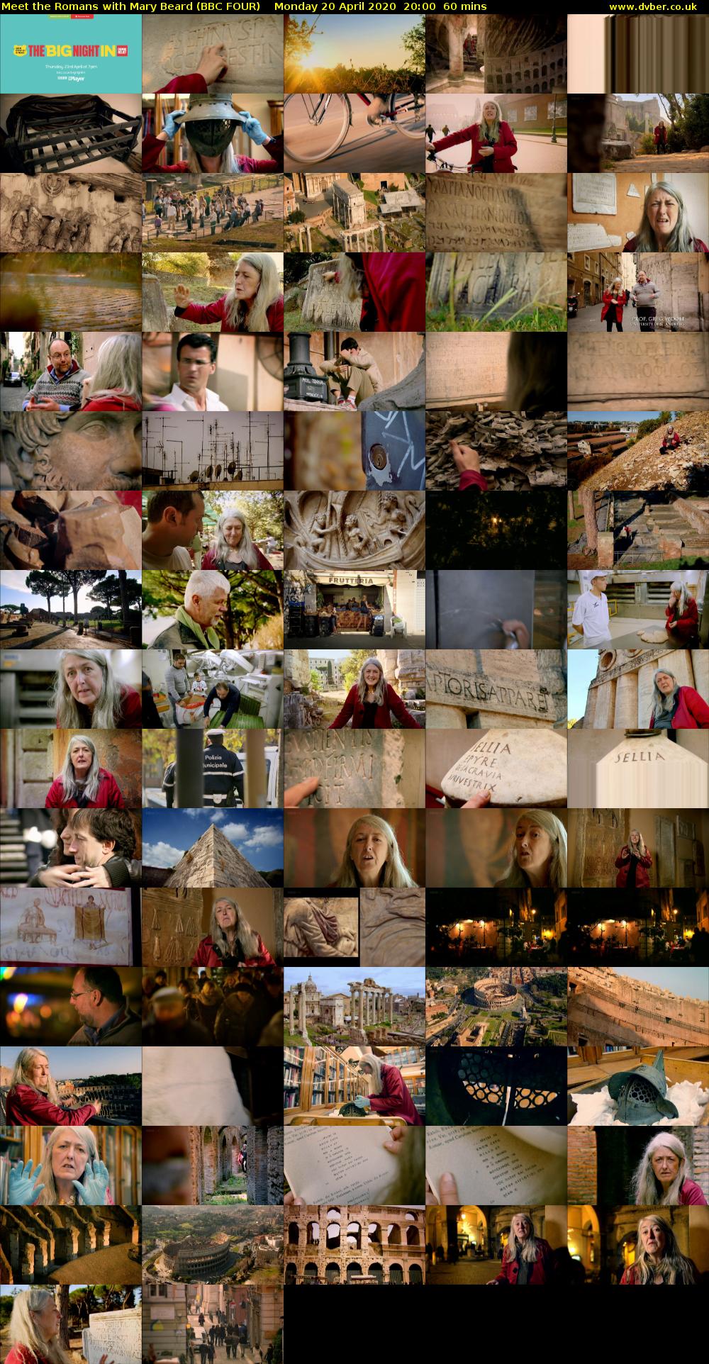Meet the Romans with Mary Beard (BBC FOUR) Monday 20 April 2020 20:00 - 21:00