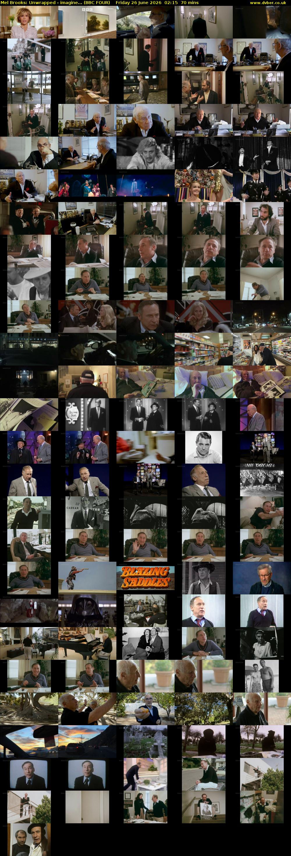 Mel Brooks: Unwrapped - imagine... (BBC FOUR) Friday 26 June 2026 02:15 - 03:25