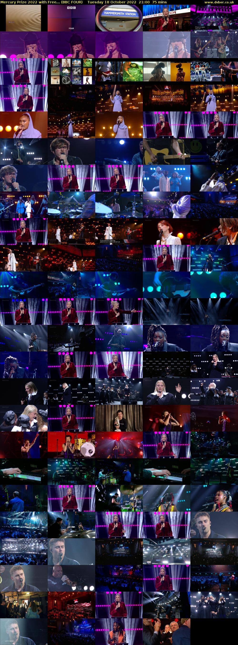 Mercury Prize 2022 with Free... (BBC FOUR) Tuesday 18 October 2022 21:00 - 22:15