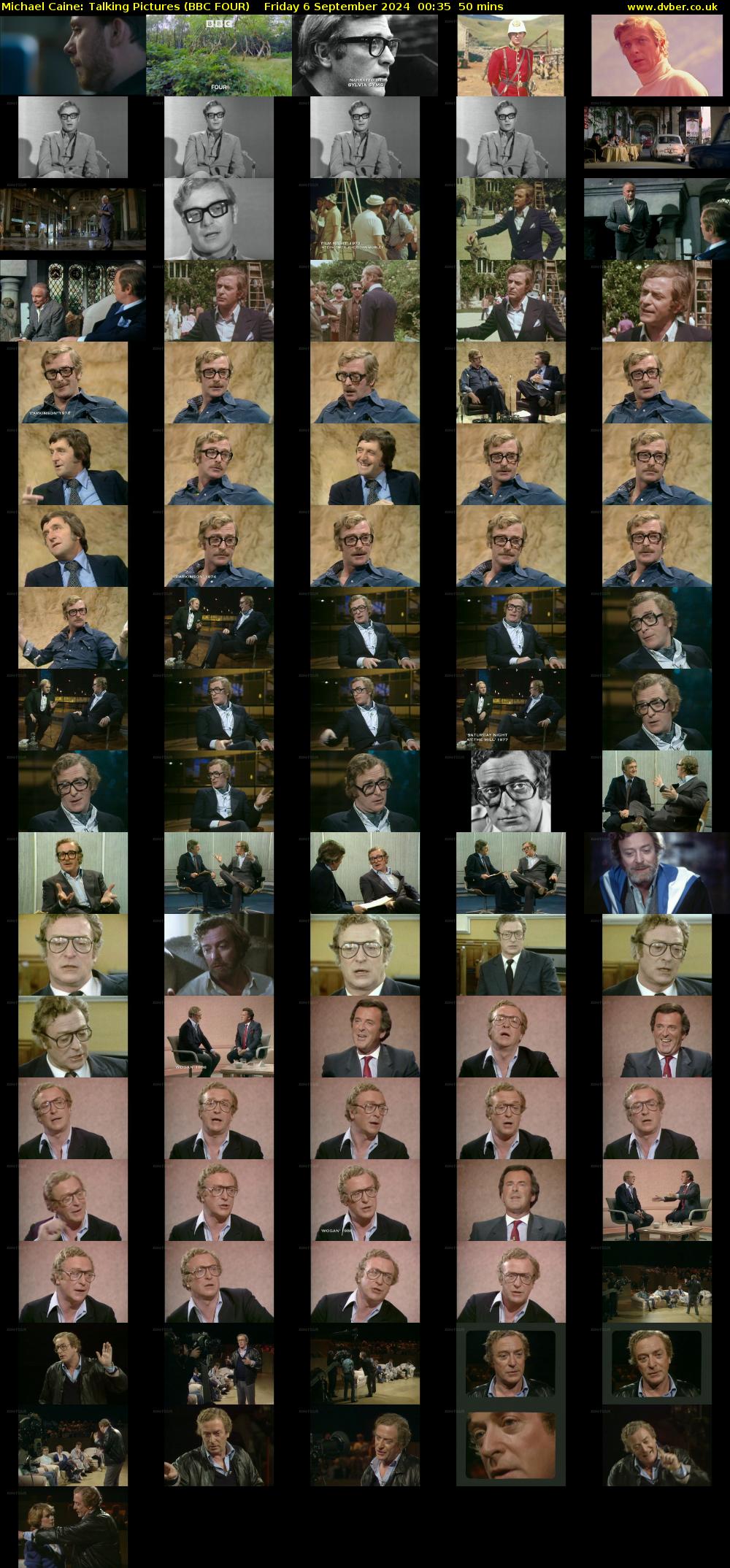 Michael Caine: Talking Pictures (BBC FOUR) Friday 6 September 2024 00:35 - 01:25