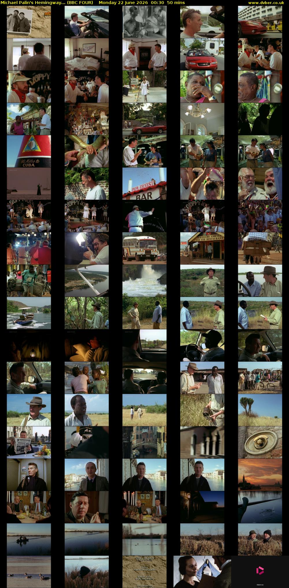 Michael Palin's Hemingway... (BBC FOUR) Monday 22 June 2026 00:30 - 01:20