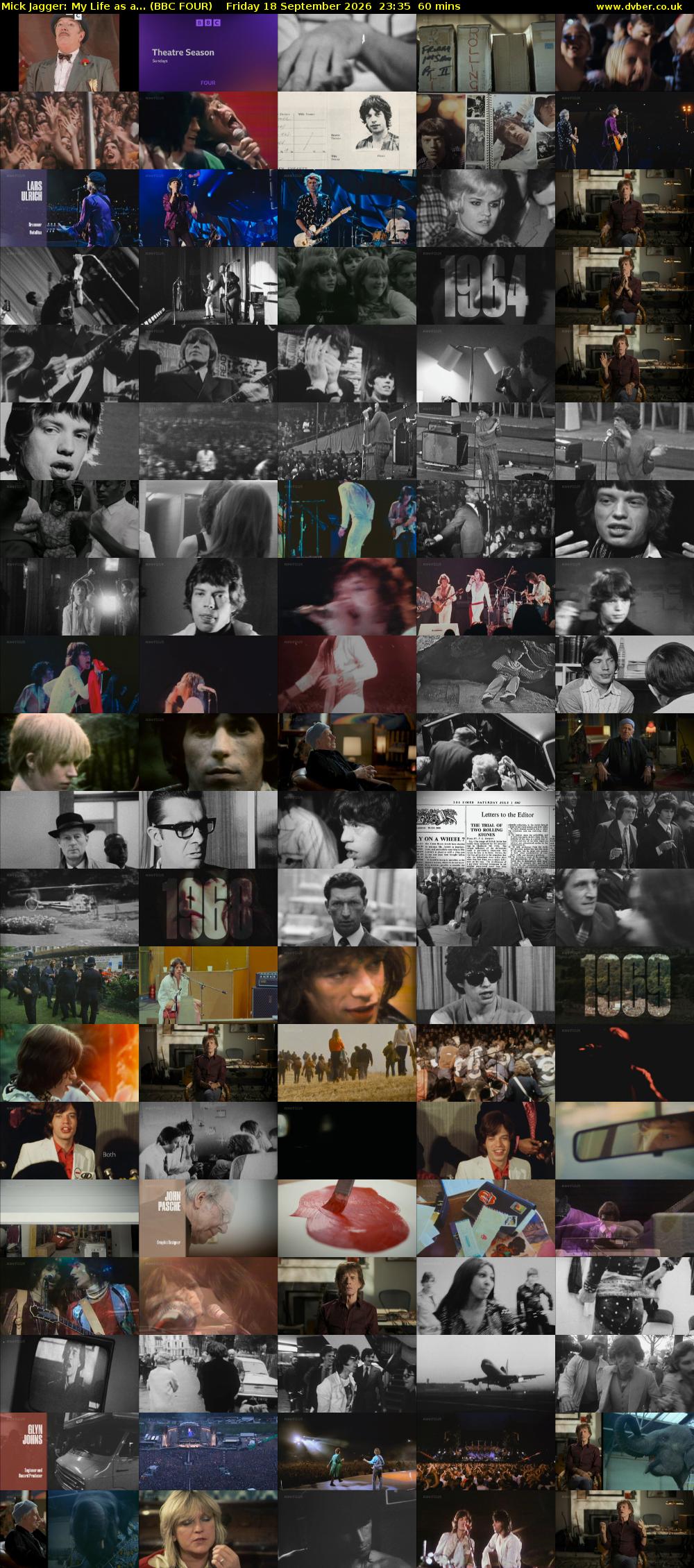 Mick Jagger: My Life as a... (BBC FOUR) Friday 18 September 2026 23:35 - 00:35