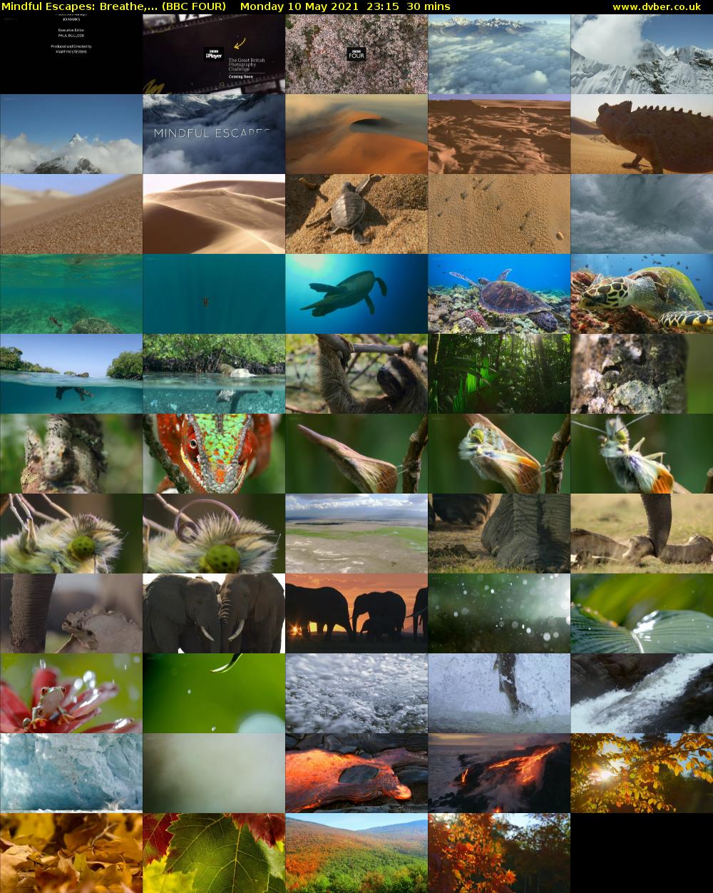 Mindful Escapes: Breathe,... (BBC FOUR) Monday 10 May 2021 23:15 - 23:45