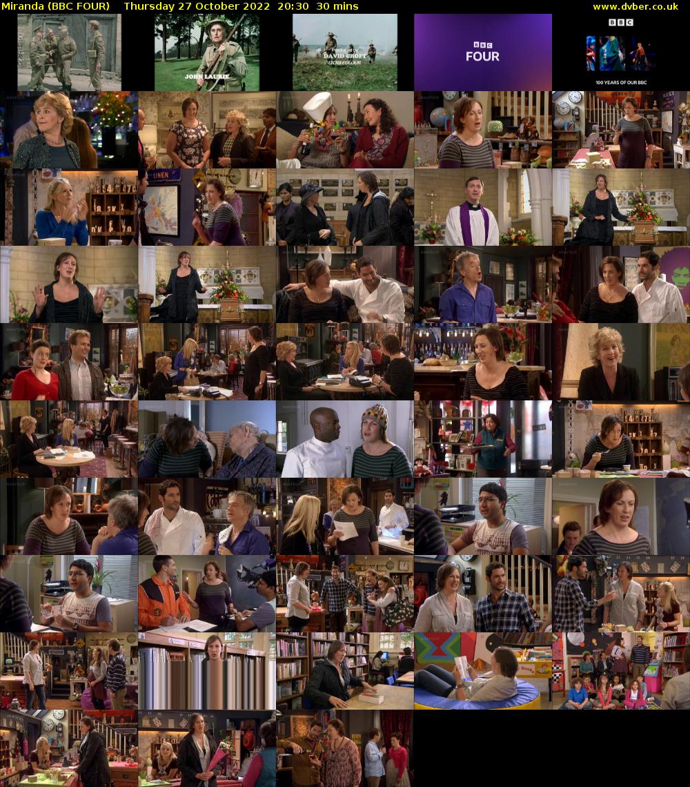 Miranda (BBC FOUR) Thursday 27 October 2022 20:30 - 21:00