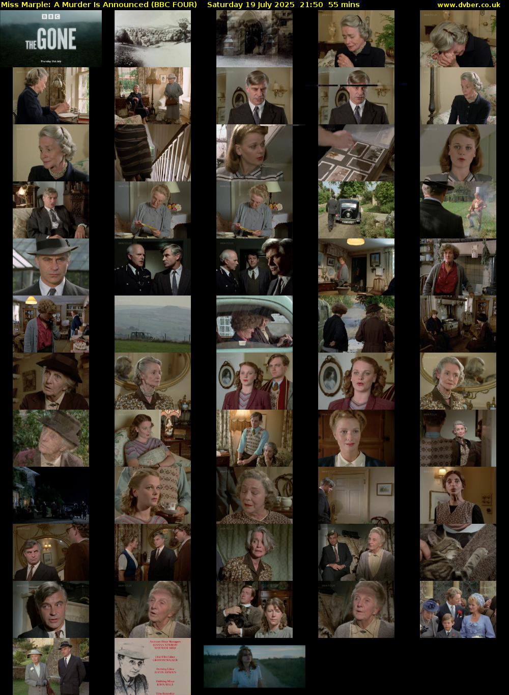 Miss Marple: A Murder Is Announced (BBC FOUR) Saturday 19 July 2025 21:50 - 22:45