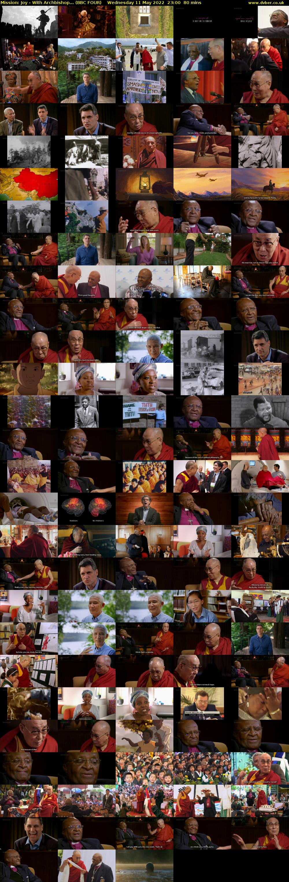 Mission: Joy - With Archbishop... (BBC FOUR) Wednesday 11 May 2022 23:00 - 00:20